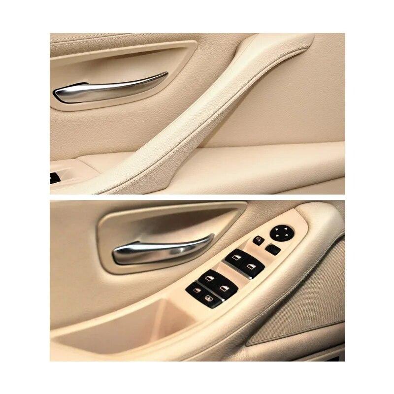 Left Hand Drive LHD For BMW 5 Series F10 F11 Gray Beige Black Car Interior Inner Door Handle Panel Pull Trim Cover