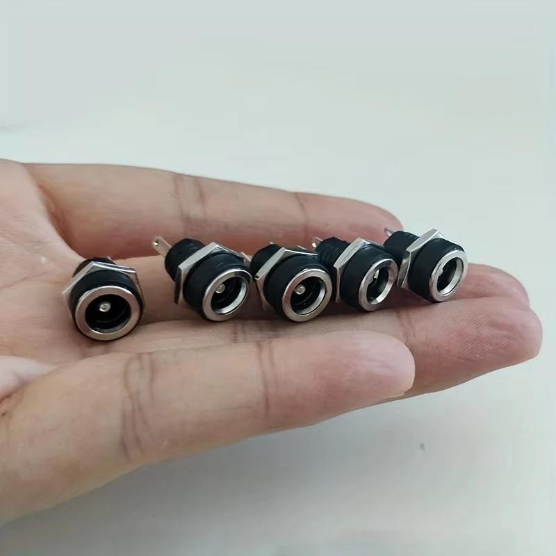 5Pair 5.5x2.1mm DC Power Plug Male Female Jack Socket Nut Panel Mount DC Power Adapter Connector