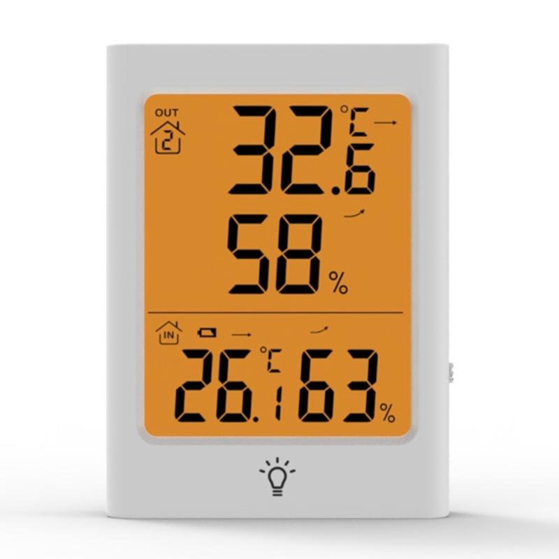 Temperature Humidity Detector Indoor Outdoor LCD Display Waterproof Electronic Humidity Sensor Temperature Meter Gauge