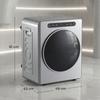 5kg Vented Dryer, 1000W Compact Freestanding Front-Loading Tumble Dryer with Stainless Steel Drum, Timer, Silver