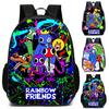 (ZU) Rainbow Friends Rucksack Große Kapazität Rucksack Umhängetasche Schultaschen für Kinder Junge Mädchen