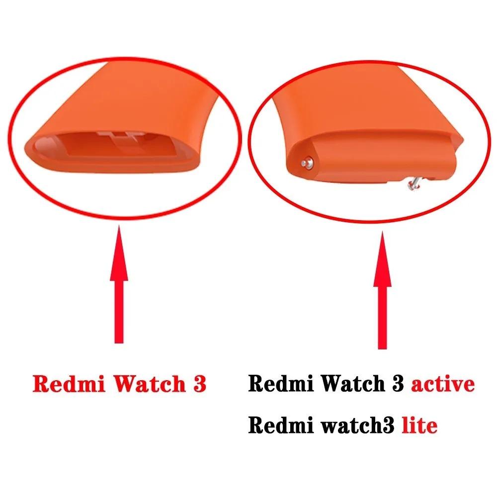 Strap for the Xiaomi Redmi Watch 3 3 Active 3 Lite Silicone Strap Bracelet Replacement Wristband Accessories Belt Correa