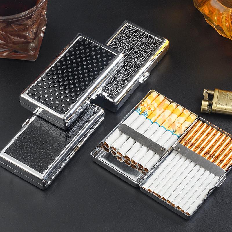 Triple-Use 10cm Metal Cigarette Case: Coarse, Medium, Fine Pressure-Resistant Portable for Men