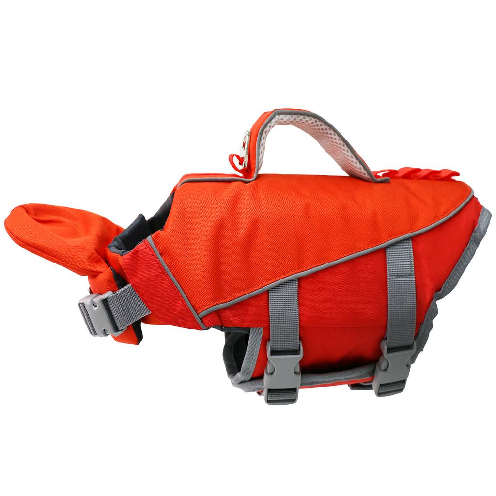 Adjustable Dog Life Jacket Reflective Swim Vest with Life Handle for Various Breeds High Buoyancy for Swimming Beach