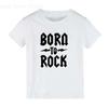 Born To Rock Kids TShirt Boys Girls Unisex Baby Clothes Cool Fashion Style Tops Children Summer Short Sleeve Graphic Tee Shirt