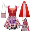Kids Pocus Hocus Winifred Sarah Sanderson Cosplay Halloween Costume Outfit Suit