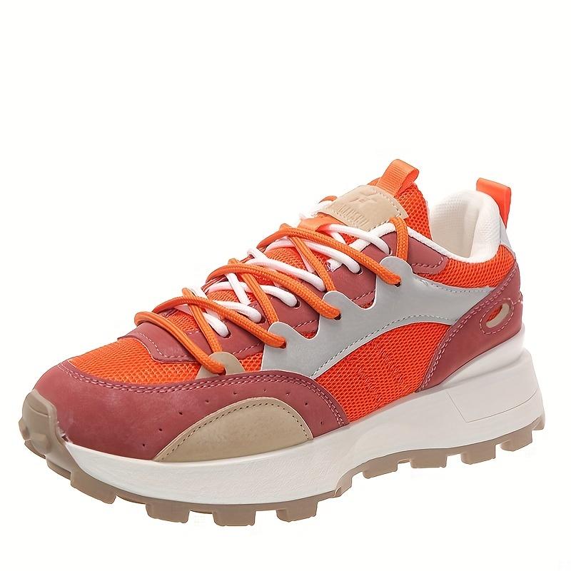 Fashionable All-Season Chunky Sole Trendy Versatile Sneakers, New Comfortable Women s Casual Shoes, Stylish Women s Footwear 40 оранжевый