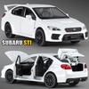 1/30 Subaru STI WRX Alloy Car Model Sound and Light Pull Back Children's Toy Collectibles Birthday Gift
