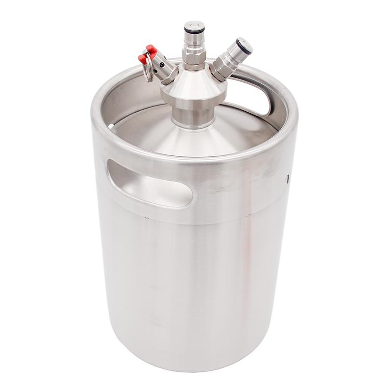 Mini-Fass Ball Lock Zapfhahn Spender Inklusive 50cm Silikonschlauch 304 Edelstahl Spender Homebrew Spear