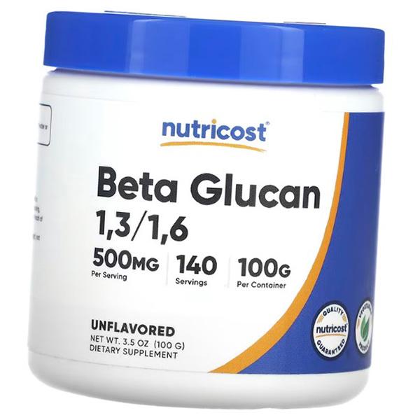 Beta Glucan Powder, Beta Glucan 1,3/1,6 Powder, Nutricost 100g Unflavored (72647064)