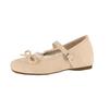 French Sweet Bow Mary Jane Shoes Girls Autumn Ballet Shoes Comfortable Pedal Skirt Single Shoes