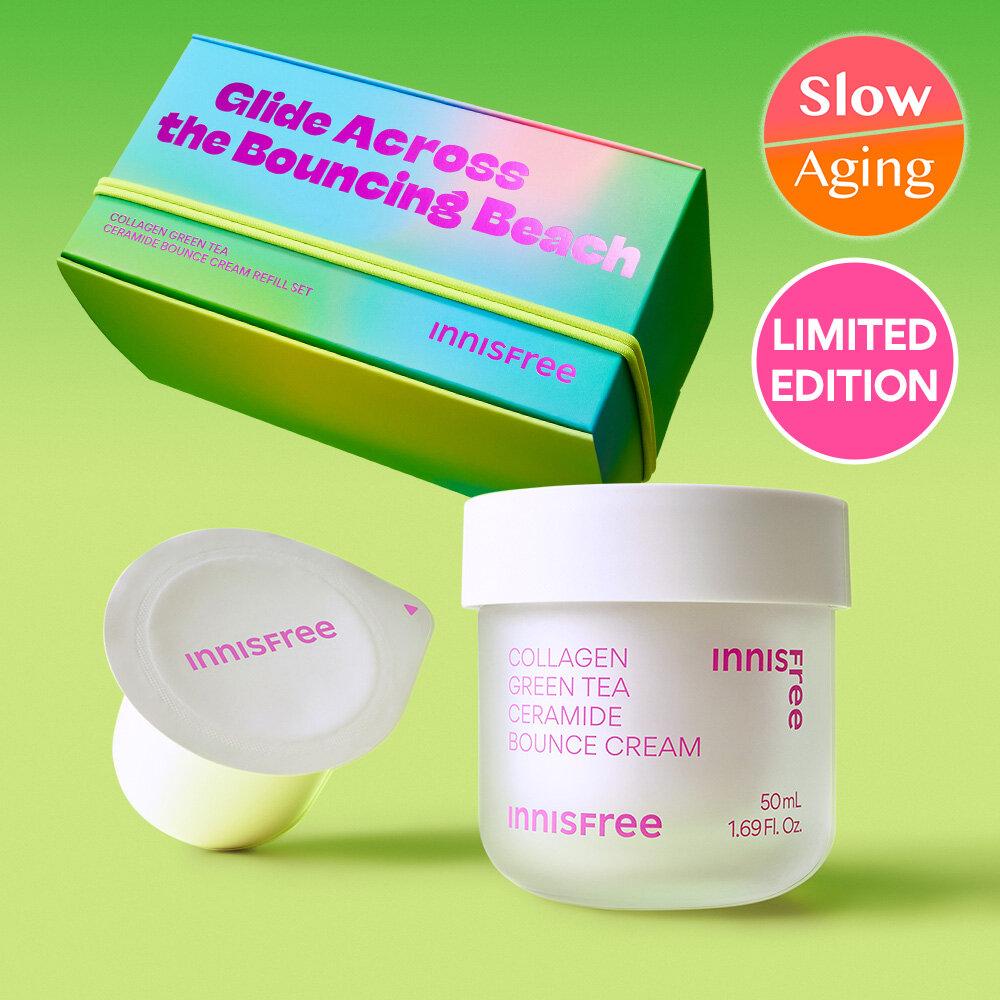 

INNISFREE Collagen Green Tea Ceramid Bounce Cream Праздничный набор