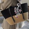 Lovely Bowknot Schoolbag Pendant Keychain Bowknot Chic Sweet Heart Cartoon Charm for Boys Girls Collectible Art