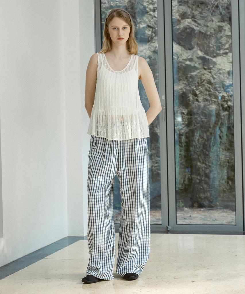 JUCYJUDY Check Wide Elastic Pants J1Pt329B