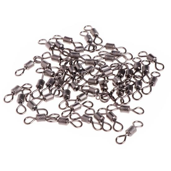 

50Pcs Practical Fishing Barrel Bearing High Hardness Corrosion-resistant Accessories Rolling Swivel Ring for Outdoor 12