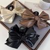 Retro Leather Stripe Bow Hair Claw Headband Womans Elegant Hair Pins Large Shark Clips Female Fashion Barrettes Hair Accessories