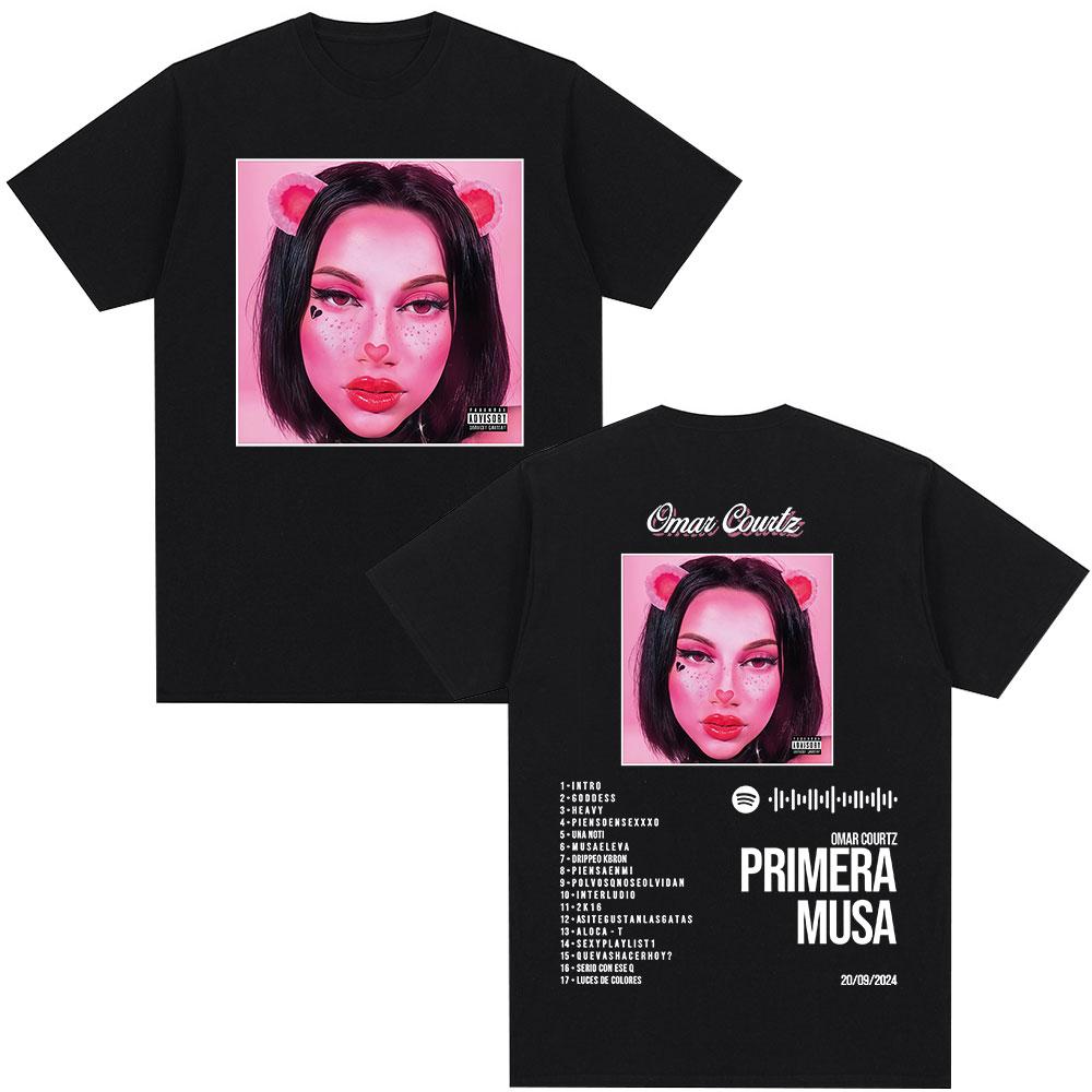 Rapper Omar Courtz Primera Musa T Shirt Unisexs Women Clothing Hip Hop Fashion Vintage Tshirt Casual Cotton Short Sleeve Tshirts