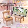 Kreativer Holz-Telefonstuhl – Niedlicher Desktop-Ständer & Film-Halter