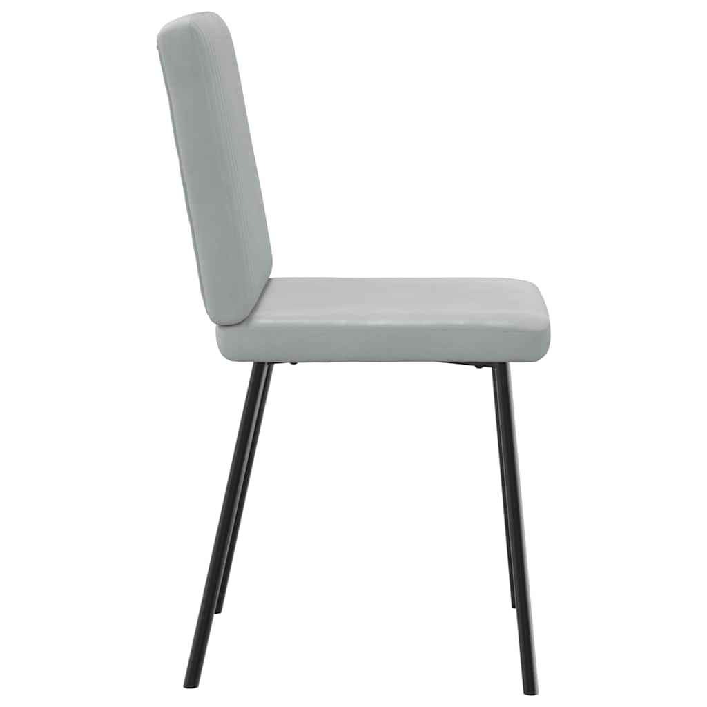 Dining Chairs 6 Pcs Light Grey Velvet