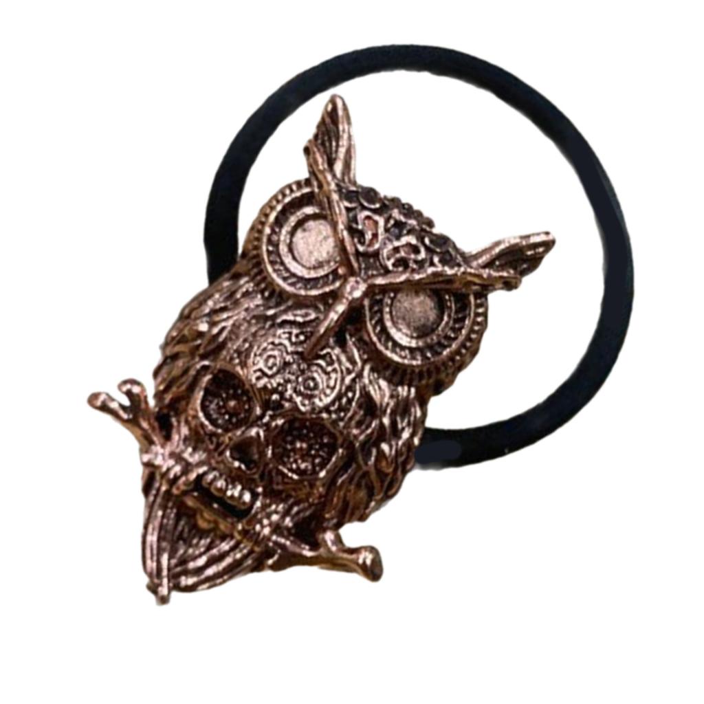 Dark Series Owl Skull Hairband Cool Punk Hairtie Halloween Theme Party Headwear