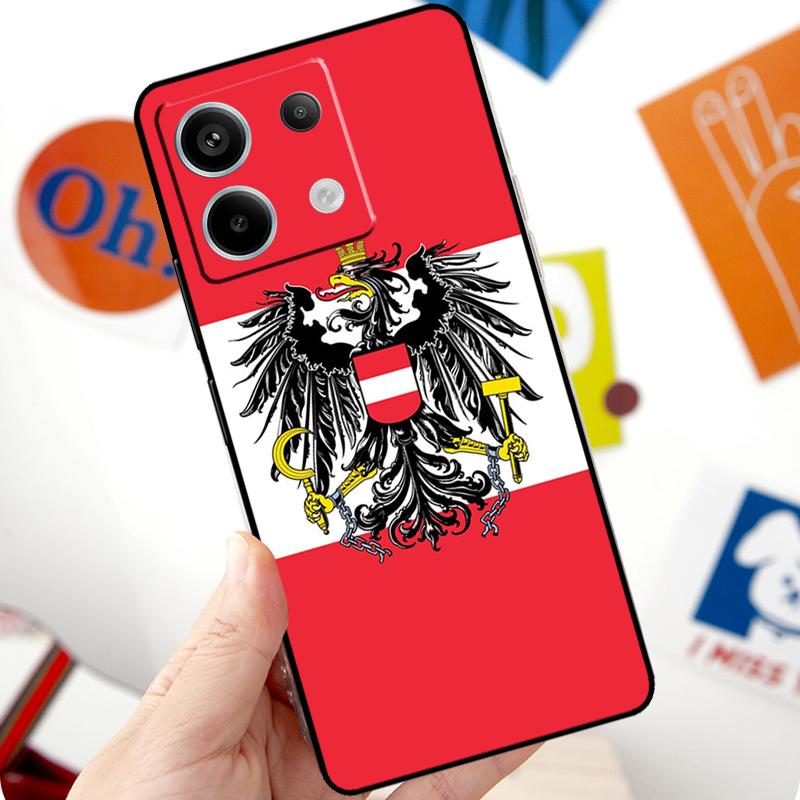 Etui z flagą Austrii Dla Xiaomi Redmi Note 14 10 11 12 13 Pro 11S 12S Etui Dla Redmi 15 15C 13C 12C 10C 14C
