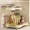 2-Tier Kitchen Counter Organizer Storage Shelf with Drip Trays Countertop Organizer Rack for Bottles And Jars Kitchen Bathroom