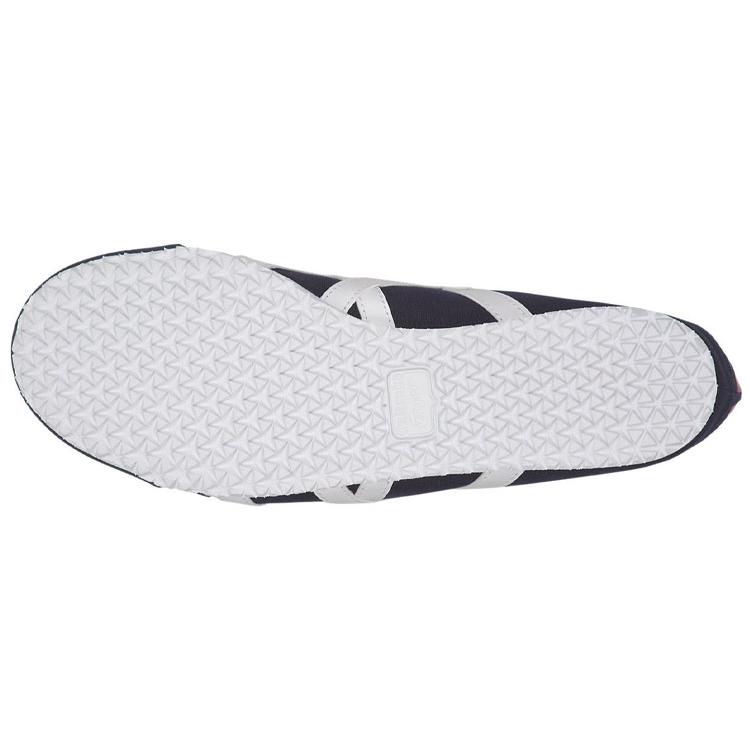 ONITSUKA TIGER MEXICO 66 Rezistente la Alunecare Rezistente la Abraziune Pantofi de Skateboard cu Partea Joasă Unisex Albastru Închis Roșu Trandafiriu D342N-5801