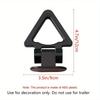 1pc ABS Triangle Car Tow Hook, Rear Bumper Trailer Sticker, Personality Auto Decorative Accessory, Paste Type General Purpose Trim, Car Stickers