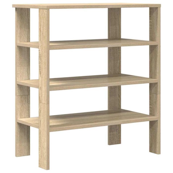 VidaXL Étagère à chaussures chêne sonoma 61x32x70 cm bois d'ingénierie, rangement de chaussures, armoire de rangement de 859844
