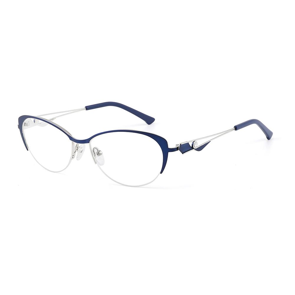 Small Cat Eye Frame Metal Women Presbyopia Fashion Design Optical Prescription Customized Anti-blue Light Computer Eyeglasses