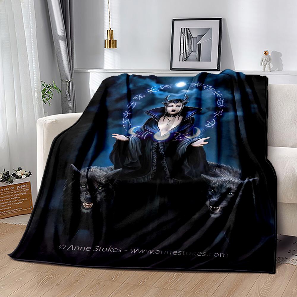 Gothic Style Blanket Soft & Cozy Great for Bed Chair Livingroom Four Seasons Universal Playful Design Suitable for Gifting Relatives and Friends