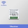 433MHz RF Wireless Relay Switch Receiver Smart Home 1/2/3 Gang Remote Control Wall Panel Module with 2-Way Control Function