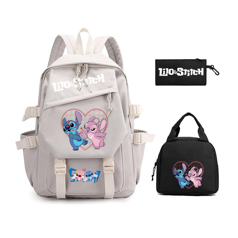 Peripheral Schoolbag Three-Piece Set, Primary And Secondary School Students Backpack, Children'S Lunch Bag, Pencil Bag