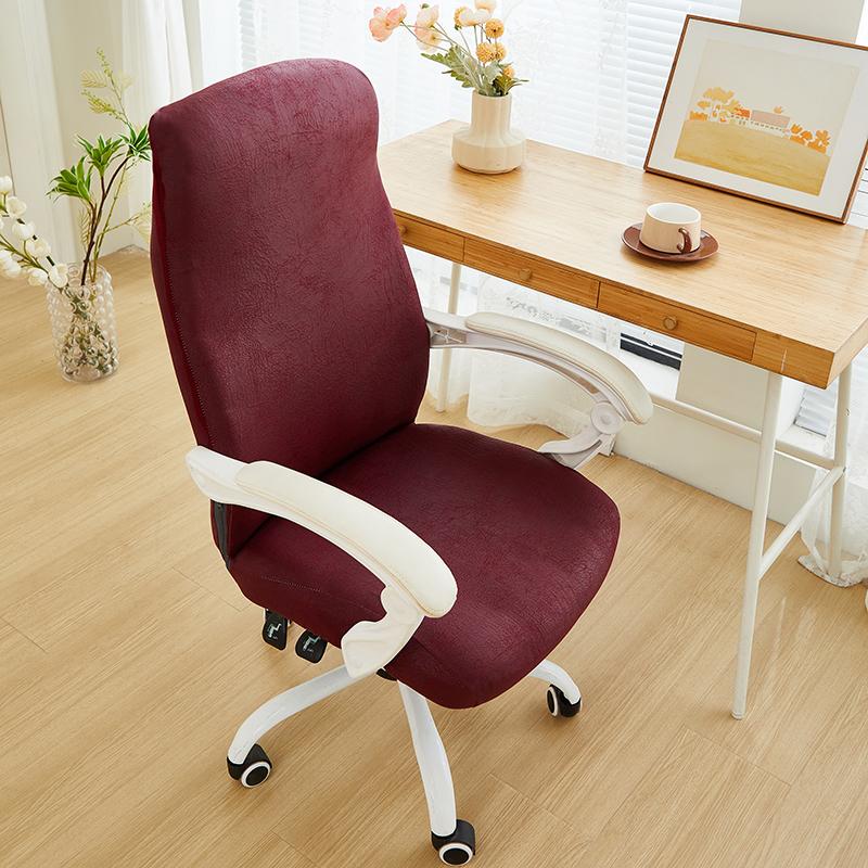 

waterproof Office Chair Cover,Removable Desk Chair Cover with Zipper,Stretch Anti-dust Universal Rotating Office Seat Slipcover S back (45-55cm)