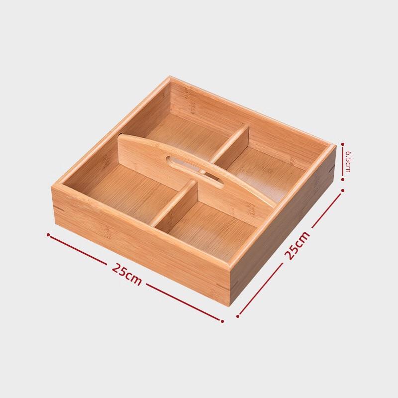 MOLUONA 9-Compartment Wooden Snack Serving Platter