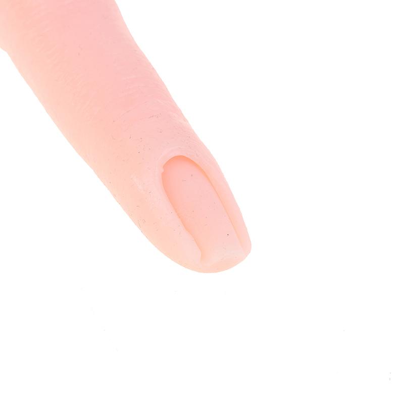 1 Stück Nagel Silikon Übungsfinger Modell Werkzeug Mit Gelenken Biegsamer Silikon Falscher Finger DIY Für Trainingszubehör