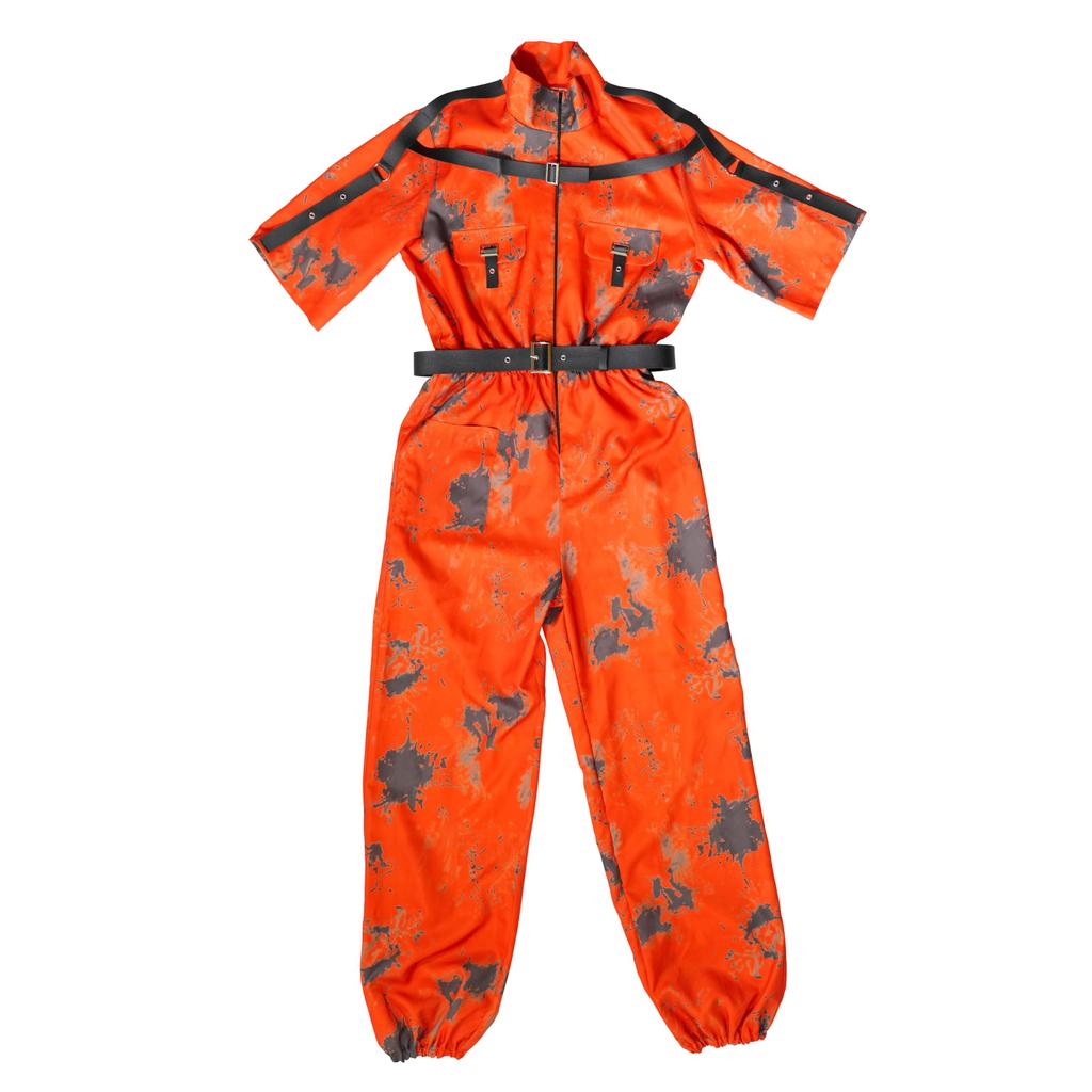 Neo Zombie Cosplay Halloween Mad Prisoner Orange [Clear Stone] Men's