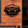 Vintage Retro Truck Metal Wall Art, Personalized Home Office Decor, Easy to Hang