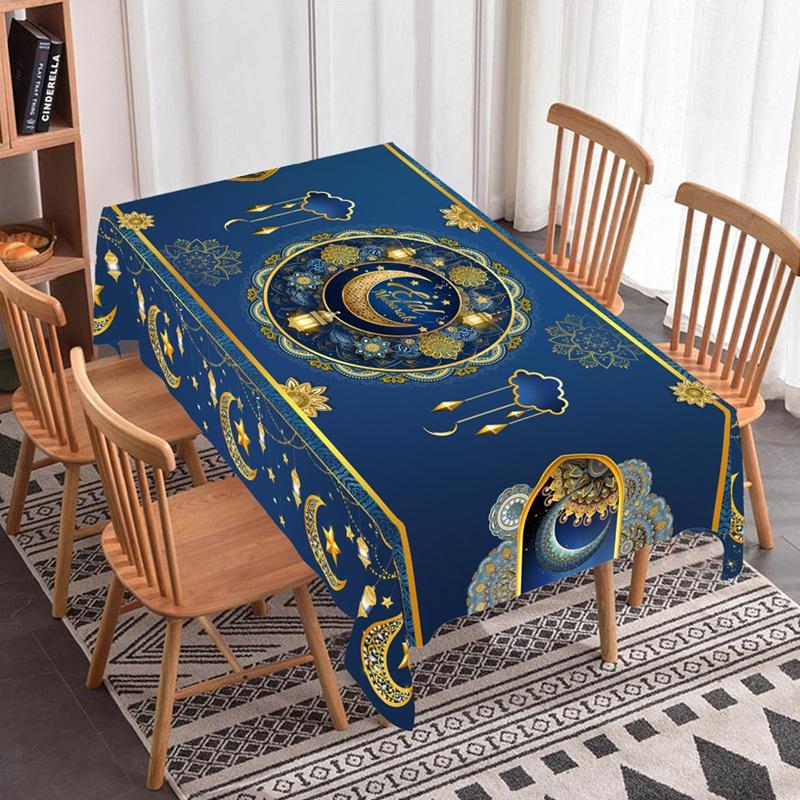 Ramadan Decor Tablecloth EID Mubarak Decor For Home 2025 Ramadan Kareem Islamic Muslim Party Eid Al Adha Gifts Happy Eid Al Fitr