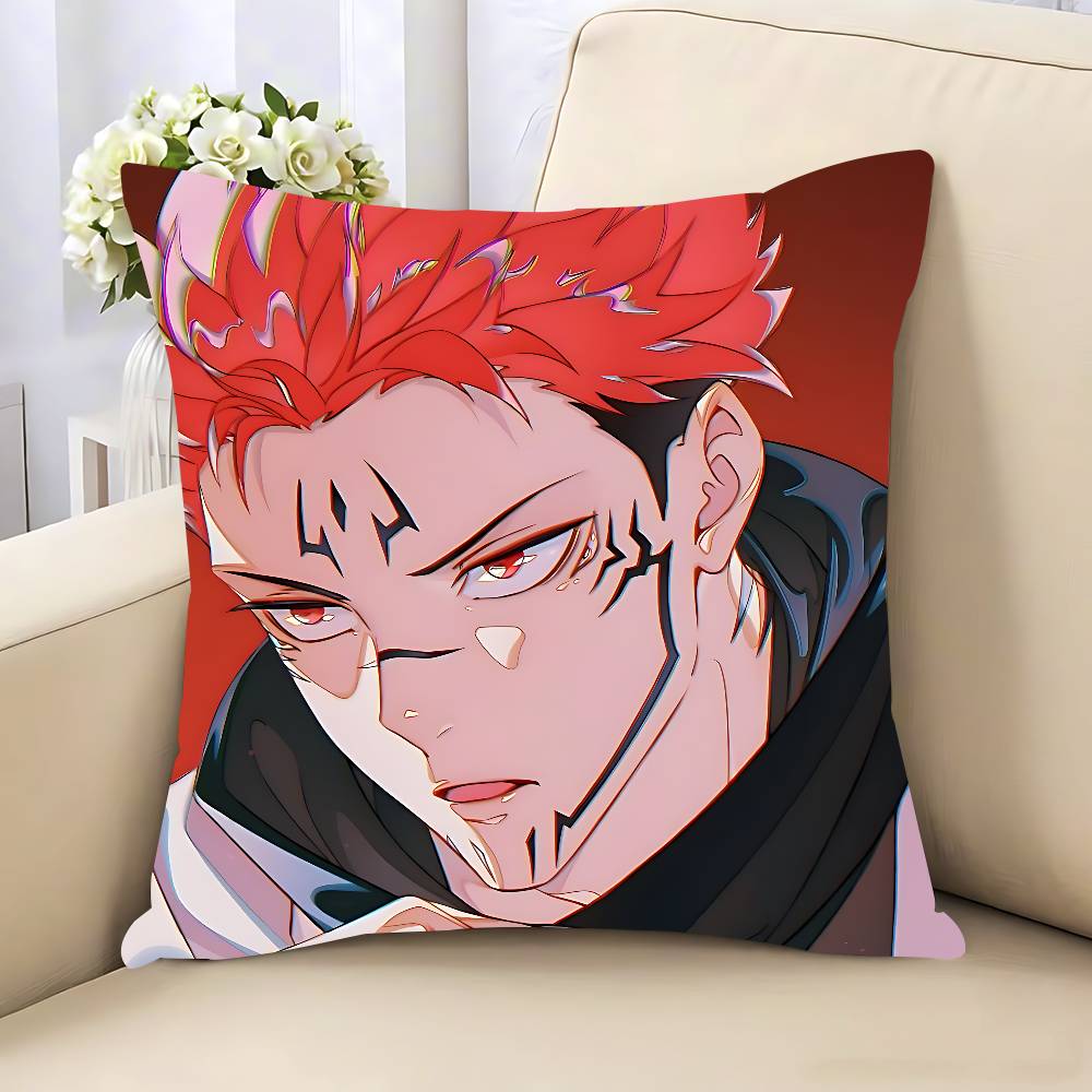 Ryomen Sukuna Pillow Case Removable Washable Cushion Cover – All-Season Soft Linen