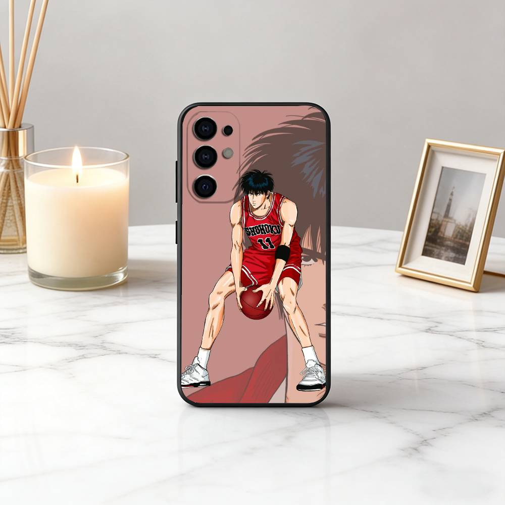 Cute Boys S-Slam-s D-Dunk Phone Case Black Silicone Soft For Samsung S25,S24,S21,S22,S23,S30,Ultra,S20,Plus,Fe,Lite