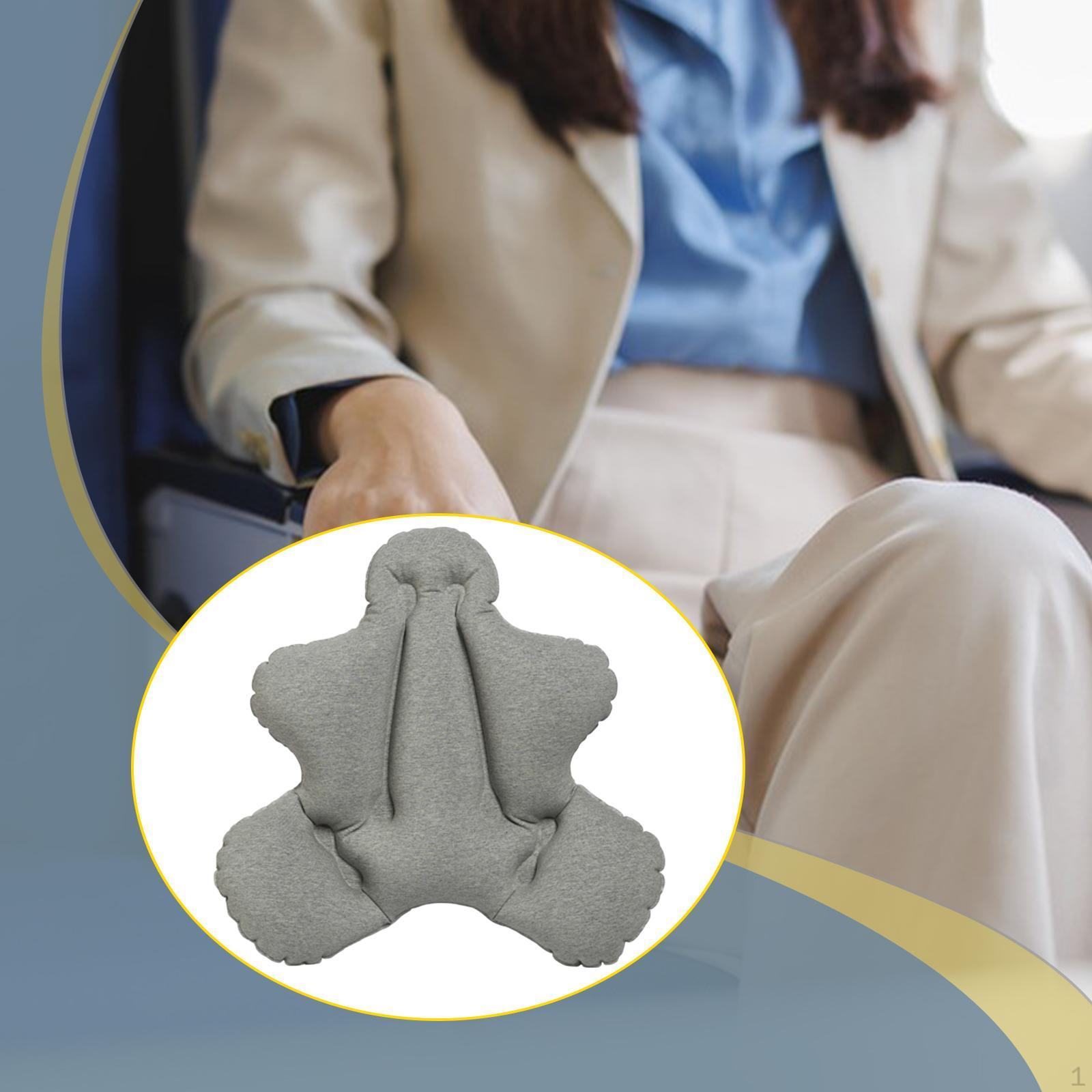 

Надувная поясничная подушка, поддержка спины, подушка для кровати, дорожная подушка для автомобилей серый