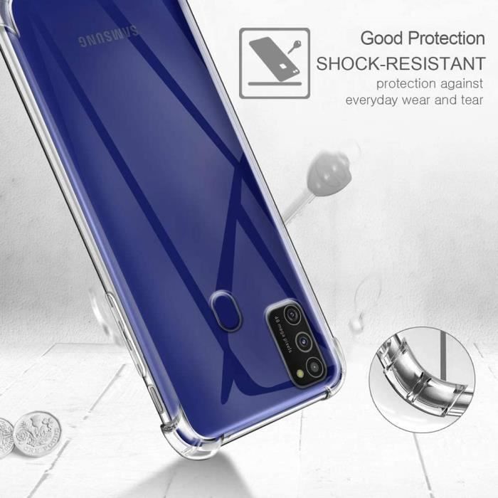 Coque de protection - Samsung - Galaxy A21s - Transparente - Anti-chocs - Souple