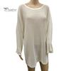 Women Cover Up Dress Batwing Long Sleeve See-through Hollow Mesh Bikini Cover Up Quick-Drying Breathable Beachwear