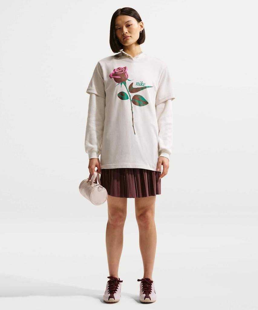 NIKE Sportswear Oversized Short Sleeve T-Shirt W - Light Bone / Ir7827-072
