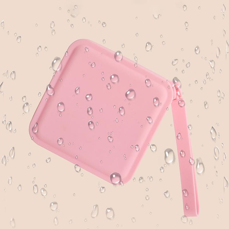 

Портативная дорожная силиконовая квадратная сумка для хранения наушников женская портативная косметичка для губной помады на молнии маленькие сумки для хранения