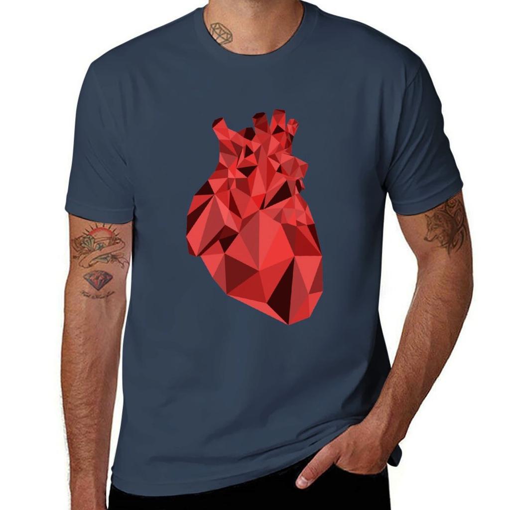 Polygon Heart Tshirt Work Wear Lightweight Tee