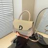 2025 spring contrasting splicing high-end sense retro fashion trend handbag casual versatile niche design messenger