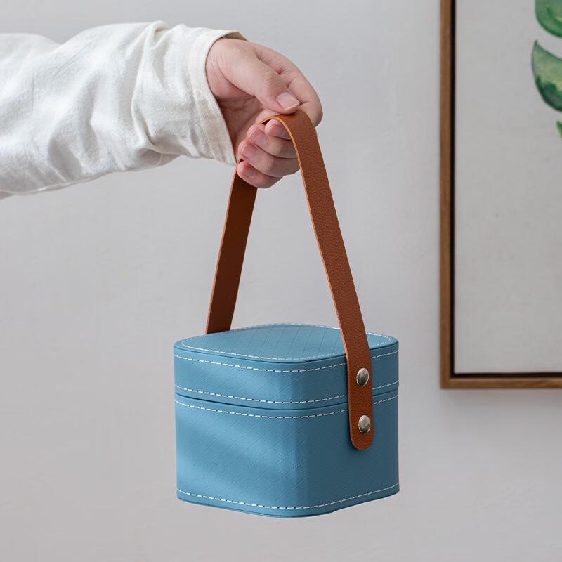 Portable Ceramic Travel Tea Set with Carry Bag