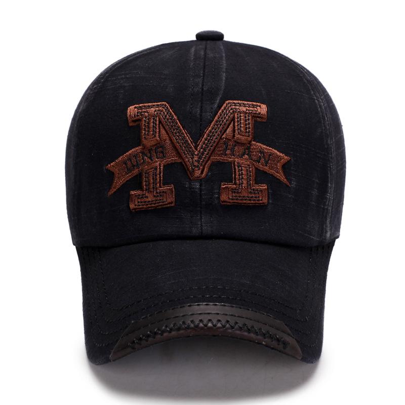 Washed Hats Men's Casual Distressed Baseball Hats Outdoor Embroidered Sun Hats